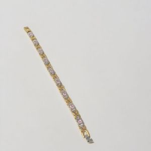 Bracelet magnétique en zircon <span class=keywords><strong>rose</strong></span> élégant bijoux de thérapie par ions négatifs en <span class=keywords><strong>tourmaline</strong></span> bracelet de guérison réglable pour le soulagement de la douleur à la main - Product Image 2