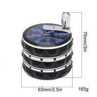 Approvisionnement d'usine de haute qualité 63mm 4-Part Lightning Aluminium Herb Spice Grinder avec poignée Accessoires pour fumer personnalisés