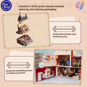 <span class=keywords><strong>Pantasy</strong></span> 85031 Neuer Spielzeugladen Montage-Straßenszene DIY-Modell Schreibtisch-Ornamente Geschenk für Kinder Baustein-Sets - Product Image 5