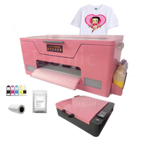 Imprimante DTF numérique rose A3 2025 XP600 Film pour animaux de compagnie Imprimante DTF 13 pouces avec four rose pour vêtements, pantalons, sacs, chaussures, chaussettes, chapeaux