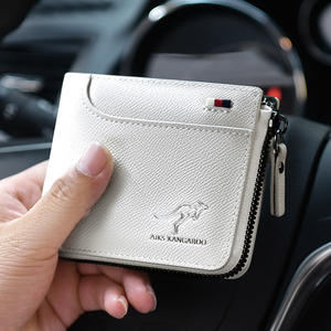 <span class=keywords><strong>Portefeuille</strong></span> pour homme en PU <span class=keywords><strong>anti</strong></span>-RFID avec fermeture éclair, porte-cartes de crédit antivol pour permis de conduire, épaisseur 30 mm - Product Image 1