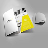 Papier d'art couché personnalisé Impression de logos Menu pliable Flyer Catalogue Brochure Brochure Livret Manuel d'instructions Impression de brochures