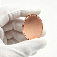 Pièce commémorative vierge en cuivre pur de 1 oz, formes variées, logo personnalisé gravé au laser, impression UV, artisanat métallique