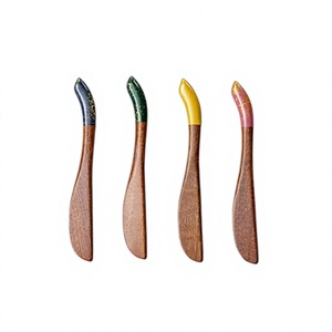 Juego de Cuchillos para Queso de Madera, Minimalistas, Ecológicos, con Acabado Espejo, para Bodas, para Untar Mantequilla - Product Image 3