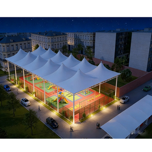 Couverture de terrain de basket-ball en PVDF, structure tendue au design moderne, toit sportif, tente en PVC pour terrain de padel - Product Image 3