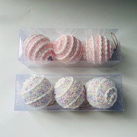 Neujahrs-Weihnachtsbaumschmuck-Set Weihnachtskugeln Kreisförmige Bälle Bolas in Geschenkverpackung