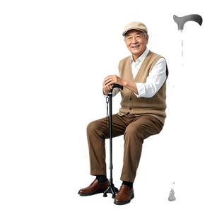 Bâton de marche réglable en fibre de carbone Zhongxinkang, 0,25 kg, avec clip à ressort, pour personnes âgées, randonnée en plein air, aide à la réadaptation - Product Image 1