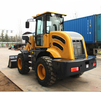 2 Ton 65kw Compact Front Wheel Loader 3m Tinggi Pengosongan 1m Bucket Bersertifikat CE Mesin & Gearbox Bergaransi 1 Tahun untuk Pertanian