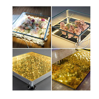 Plate-forme colorée acrylique scène de piste de danse de mariage avec lumière LED et contrôleur