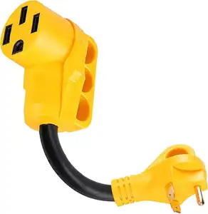 Grip handle 50 Amp to 30 Amp Plug Heavy Rv Plug Duty Dogbone Electrical Converter and Handle 50A Male to 30A Female Cord Adapter