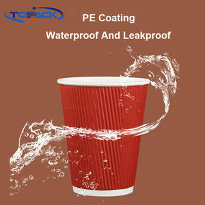 Gobelets en papier ondulé à double paroi avec couvercle en plastique pour café <span class=keywords><strong>expresso</strong></span> Emballage individuel Offre Spéciale - Product Image 5