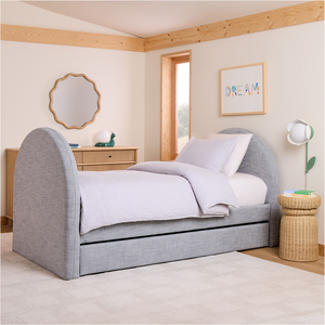 Litera de plataforma de 2 capas de tamaño doble tapizada moderna personalizada con cabecero suave de madera chico dormitorio hogar niños muebles conjunto - Product Image 4