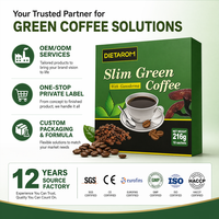 Suplemento Quemagrasas de Fábrica OEM, Café Verde Adelgazante con L-Carnitina y Ginseng, Café Verde al por Mayor para Pérdida de Peso, Marca Privada