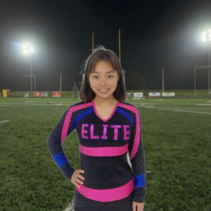 Nuovo Set Personalizzato per Cheerleading con <span class=keywords><strong>Top</strong></span> <span class=keywords><strong>Sportivo</strong></span> per Ragazze in Tessuto Metallizzato Rosa e Strass AB - Product Image 1