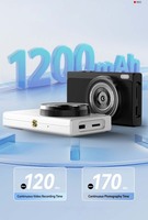 Videocámara 4K para Niños con Sensor CMOS, Diseño Mini y Lindo, Tarjeta SD, Zoom Digital 1x-16x, Pantalla de 2-3 Pulgadas