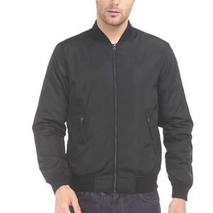 Chaqueta bomber clásica para hombre con puños y tela de mezcla de algodón y nailon para un uso casual versátil y transicional de temporada. - Product Image 4