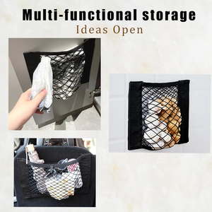 2 pièces <span class=keywords><strong>Filet</strong></span> de chargement universel en maille Tenghui CW45 avec ruban adhésif 9,8x15,7 pouces pour coffre de voiture/camping-car/<span class=keywords><strong>bateau</strong></span> (noir) - Product Image 3