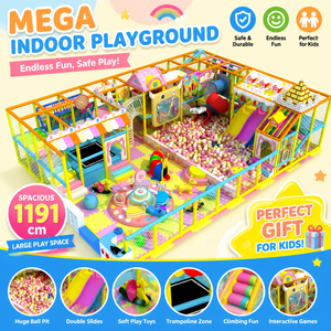 Château gonflable compact pour intérieur, idéal pour les petites surfaces, zone de jeux commerciale pour enfants - Product Image 1