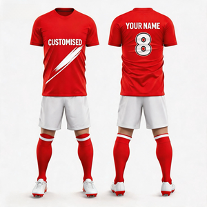 Fabrieks-OEM 2026 Wereldvoetbalshirts Thaise kwaliteit sneldrogend materiaal met naam en nummer Voetbalsets voor nationale clubs - Product Image 1