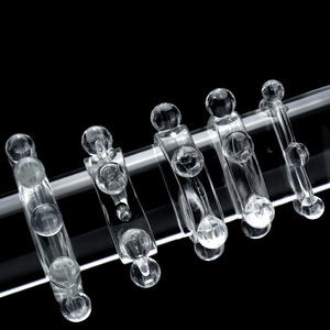 <b>TPE</b> Penis Ring With Beads Transparent Delay Ring For Couples Adult Sex Toy - Product Image 1