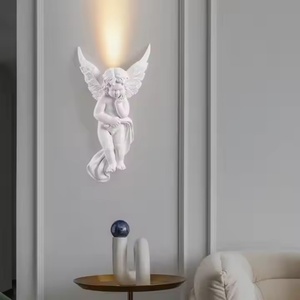 Applique Murale PM French Cupid Design, Style Baroque Vintage, Ange, pour Couloir, Chevet, Salon, et Éclairage de Fond TV - Product Image 3