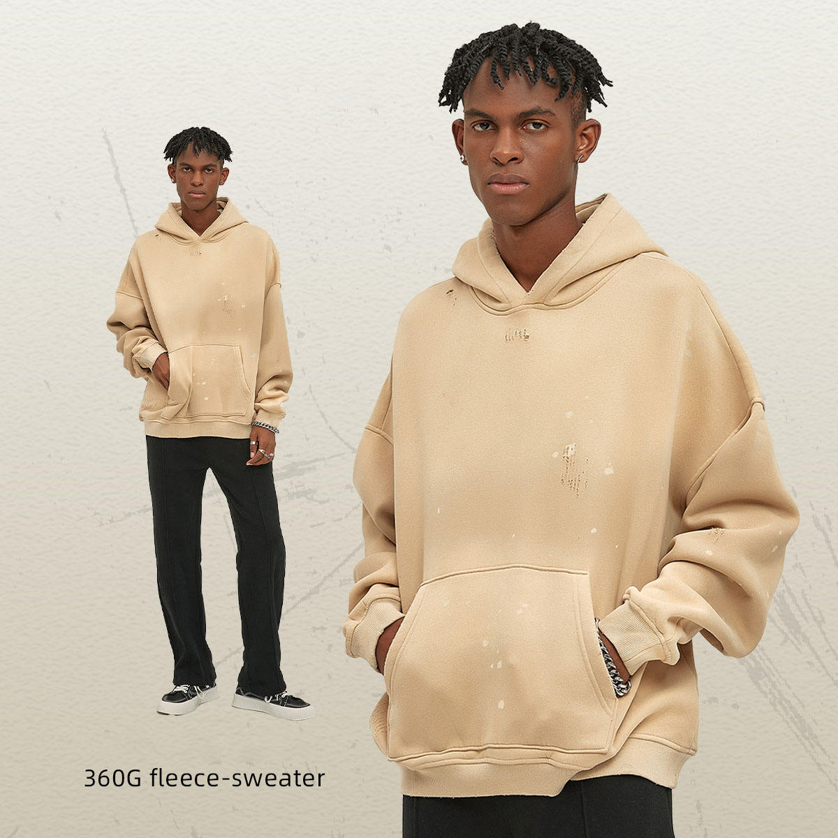 Spray de albaricoque gris teñido