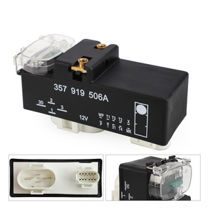 Relais automatique 357 919 506A 12V pour le contrôle du ventilateur Sagitar Bora Jetta avec couvercle de fusible - Product Image 1