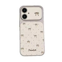 Coque antichoc DIY style nœud papillon avec grande fenêtre de visualisation pour iPhone 17 Pro Max, compatible avec 16/15/14/13/12/11