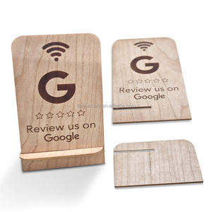 Soporte de madera extraíble con código QR variable personalizable 213 / 215 / 216 13,56 MHz soporte de madera RFID para soporte de grifo de exhibición - Product Image 4