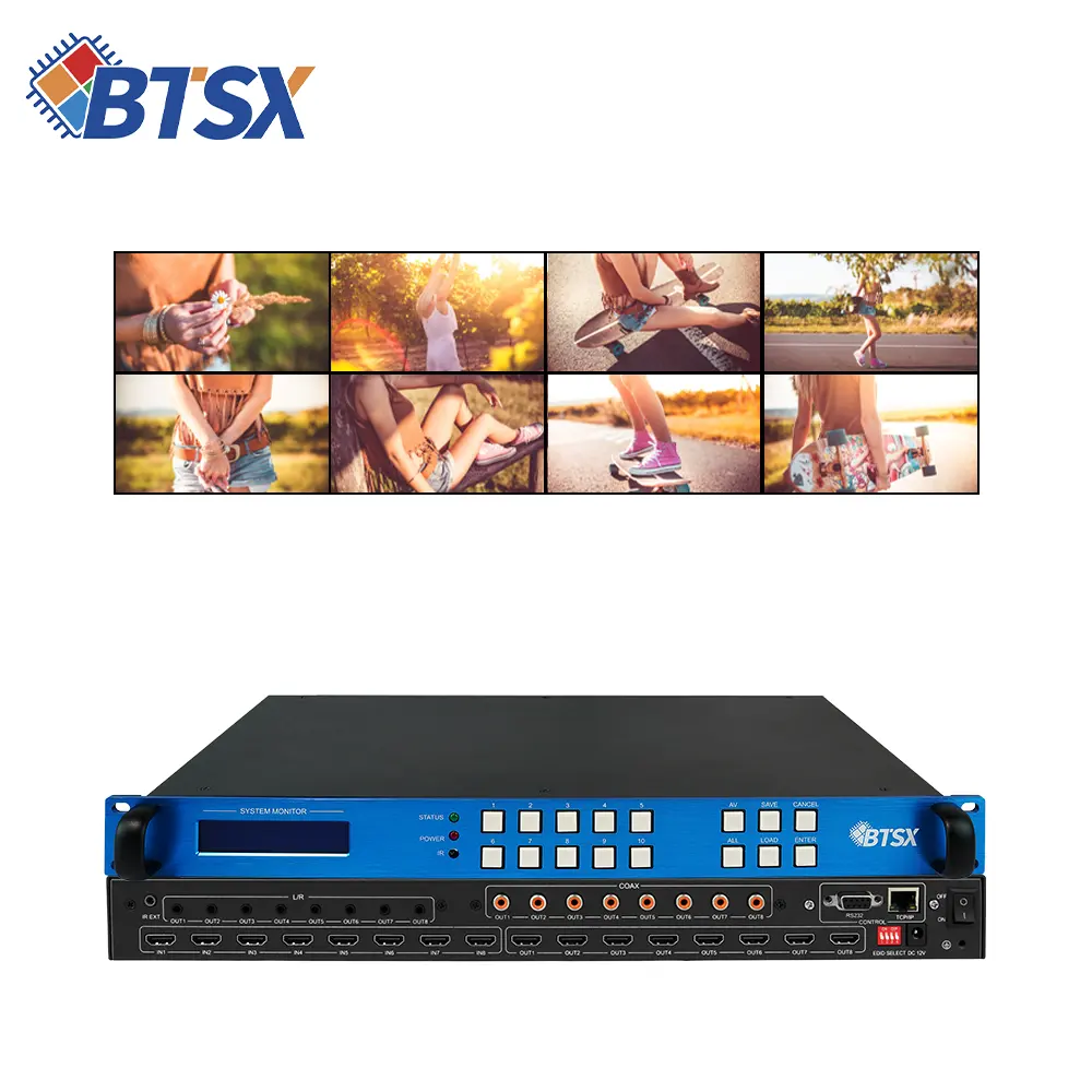 Comutador de matriz HDMI para Bitvisus 2X2 2X3 4K60 EDID gerenciamento de processador de vídeo