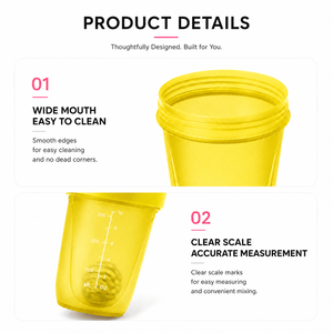 Botellas Mezcladoras de Proteína PP de 300ml al por Mayor, Vaso Mezclador Portátil <span class=keywords><strong>Mini</strong></span> con Escala Transparente, Impresión Personalizada, Reutilizables, Fáciles de Limpiar, Deportivas - Product Image 3