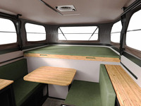 Offre Spéciale : Camping-car Moderne Extensible en Fibre de Verre pour Camionnette à Plateau, Lit Extensible, Charge Utile 800 kg, 3 Personnes