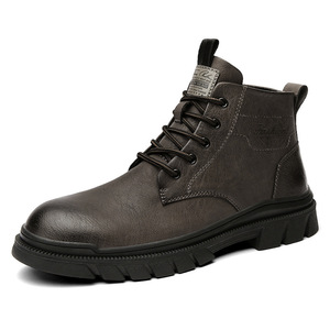 Botas para Hombre, Altura al Tobillo, Punta Redonda, Microfibra, Cierre de Cordones, Suela de Goma Antideslizante, Color Sólido, Casuales, para Exteriores - Product Image 5