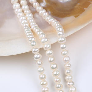 Promotion 6-7mm White Keshi Pearls Natural Freshwater Loose Pearls for DIY <b>Bracelet</b> & Necklace Accessories Punch Style <b>String</b> - Product Image 4