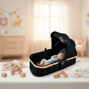 Offre Spéciale luxe 4-en-1 bébé poussette léger lin pliable poussette haute paysage <span class=keywords><strong>Compact</strong></span> Portable deux sièges en gros - Product Image 6