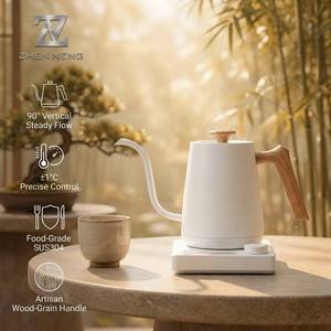 Bouilloire électrique à col de cygne ZHEN NENG 800 ml avec contrôle de température, en acier inoxydable 304, protection anti-ébullition à sec, maintien au chaud intelligent pour la maison - Product Image 1