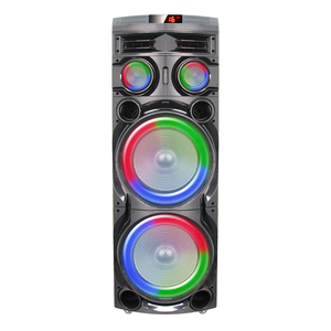 12 Inch Xách Tay Loa Siêu Trầm Loa Super Bass RGB LED Chiếu Sáng Bao Vây Bằng Gỗ Microphone Điều Khiển Từ Xa Cho Trong Nhà/Ngoài Trời Sử Dụng - Product Image 6