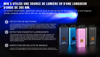 Trustfire Minix – lampe de poche Led tactile à 5 couleurs, torche de 320lm, Mini lampe de poche mignonne pour le réglage sur la veste