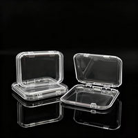 Boîtes de rangement transparentes personnalisées écologiques en gros avec couvercles, étuis en plastique anti-poussière pour fournitures de nail art et épingles à badges