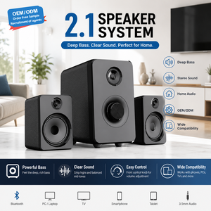 All-Plastic BT Audio Home Kit Multimedia Computadora <span class=keywords><strong>de</strong></span> escritorio Laptop 2,1 <span class=keywords><strong>Altavoz</strong></span> Subwoofer Home Theater System Altavoces <span class=keywords><strong>de</strong></span> graves - Product Image 1