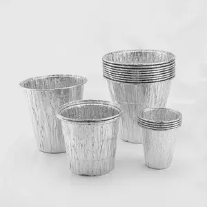 Round aluminum foil bucket disposable foil cup aluminum foil container cup