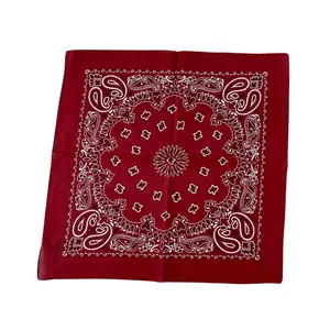 Khăn Rằn Vuông Cho Nam OEM Khăn Rằn Vuông Họa Tiết Paisley Cotton 22*22 Inch Tùy Chỉnh Cho Nữ