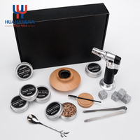 Kit de fumage pour whisky et cocktails avec construction métallique et torche pour accessoires de bar et cadeaux