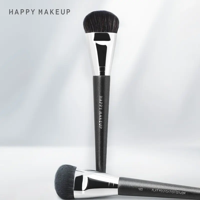 HAPPYMAKEUP Clearance Sale Promotional Lowest Price High End Single Liquid Curved Contour Foundation Makeup Brush