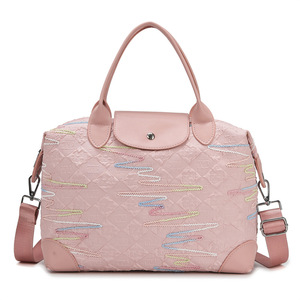 Sacs de voyage originaux en toile Oxford imperméables, grande capacité, avec fermeture éclair et motif lettres, sacs fourre-tout décontractés pour le sport - Product Image 3