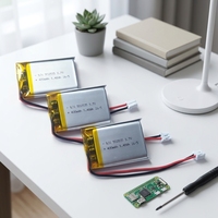 Spesifikasi 502535 3.7V 400mAh Baterai Ultra-tipis Semi-solid State LiNiMnCoO2 500 Siklus 32g untuk Perangkat Elektronik Kecil
