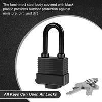 Serrure à mortaiser en aluminium 35mm 40mm, cadenas stratifié étanche en acier pour la sécurité, application de verrouillage de porte, clé en laiton
