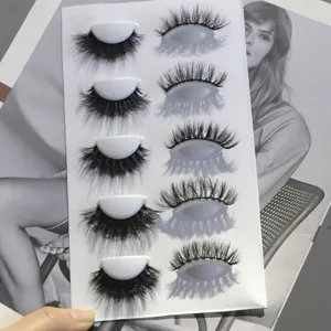 Private Label 18mm D Curl Lashes That Look Like Extensions Strip Fluffy Russian Strip Faux Mink Eyelash