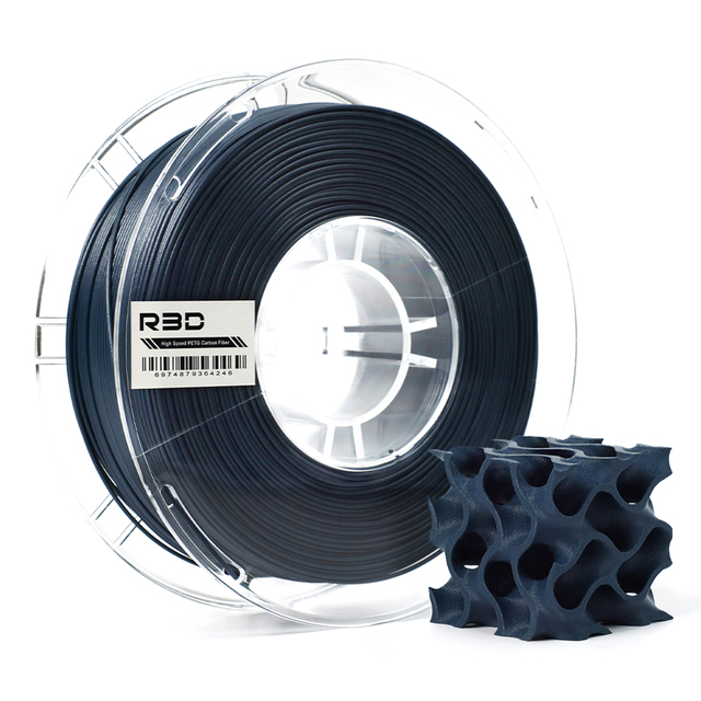 R3D PETG Carbon Fiber 3D Printer Navy Blue Filament 1.75mm 0.02mm Tolerance RoHS Certified 1kg/roll Multi-Material 3D Printing
