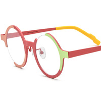 Gafas Borregls de Titanio Coloridas con Armazón Completo, Ligeras, Unisex, Diseño 2025, Gafas Ópticas de Alta Calidad